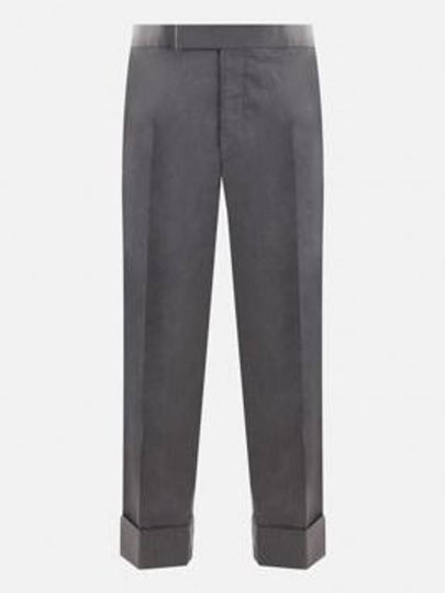 Typewriter Classic Backstrap Straight Pants Grey - THOM BROWNE - BALAAN 2