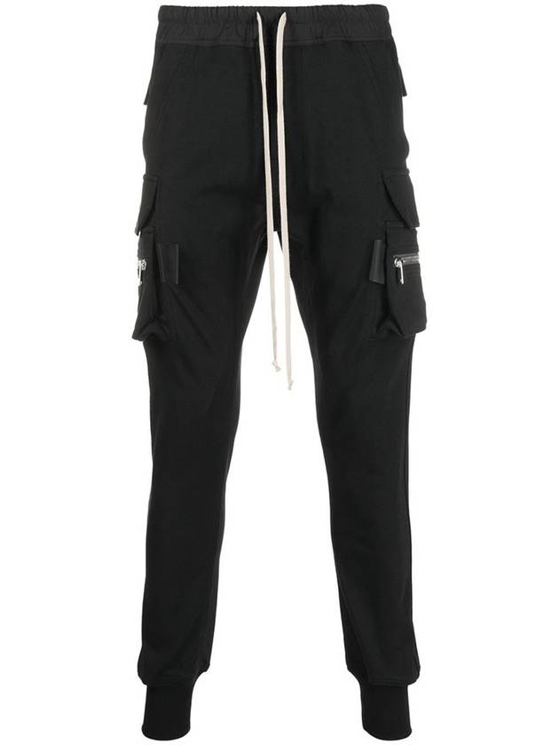 Mastodon Cargo Cotton Track Pants Black - RICK OWENS - BALAAN 7