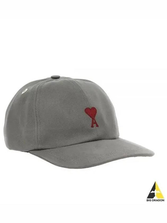 Embroidered Heart Logo Ball Cap Grey - AMI - BALAAN 2