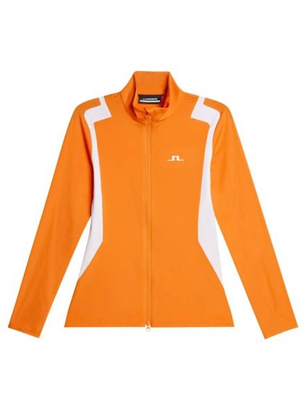 Women's Mae Zip Mid Layer Track Jacket Orange - J.LINDEBERG - BALAAN 2