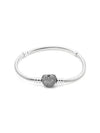 Moments Sparkling Heart Clasp Snake Chain Bracelet Silver - PANDORA - BALAAN 2