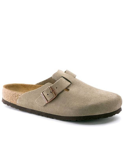 Boston Soft Footbed Suede Leather Sandals Taupe - BIRKENSTOCK - BALAAN 2