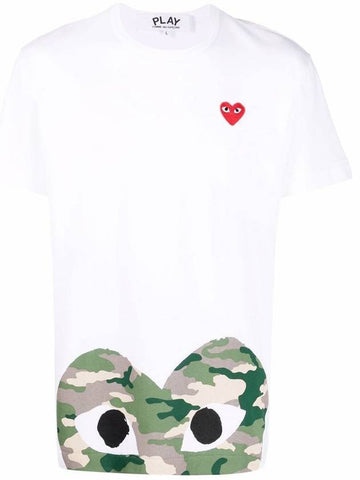 Comme Des Garçons Play Camouflage Edge Heart T-Shirt - COMME DES GARCONS PLAY - BALAAN 1