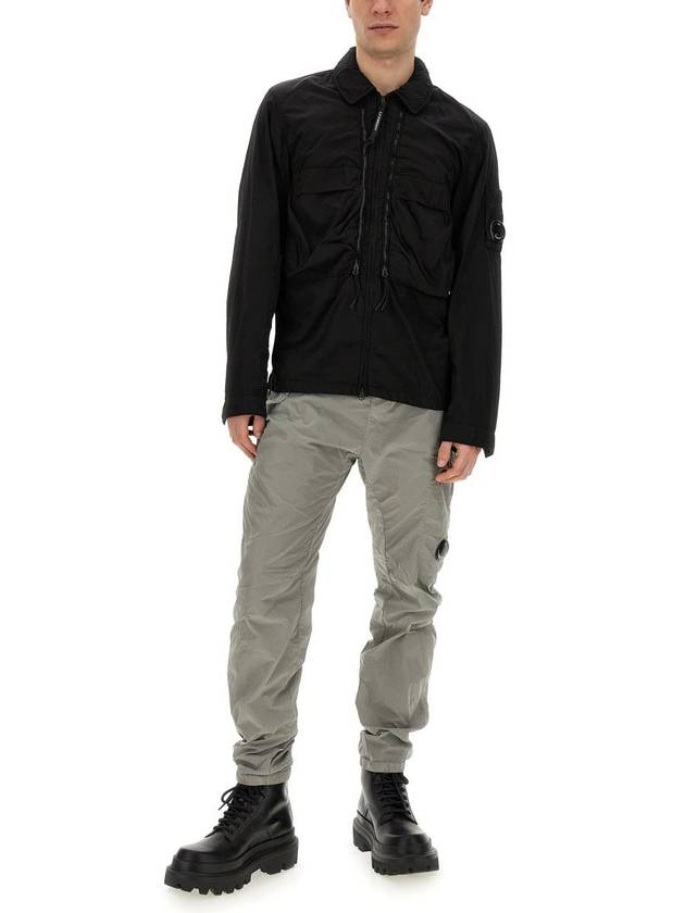 Chrome-R Hooded Over Long Sleeve Shirt Black - CP COMPANY - BALAAN 3