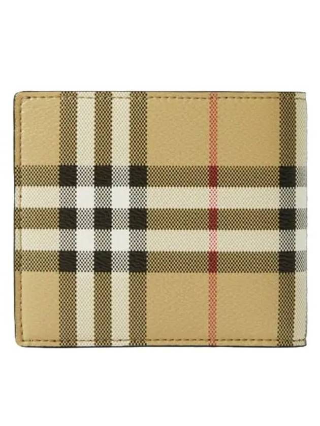 Check Half Wallet Beige - BURBERRY - BALAAN 3