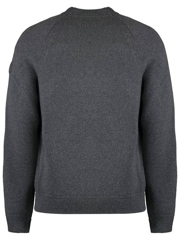 Wool Cashmere Knit Top Grey - MONCLER - BALAAN 3