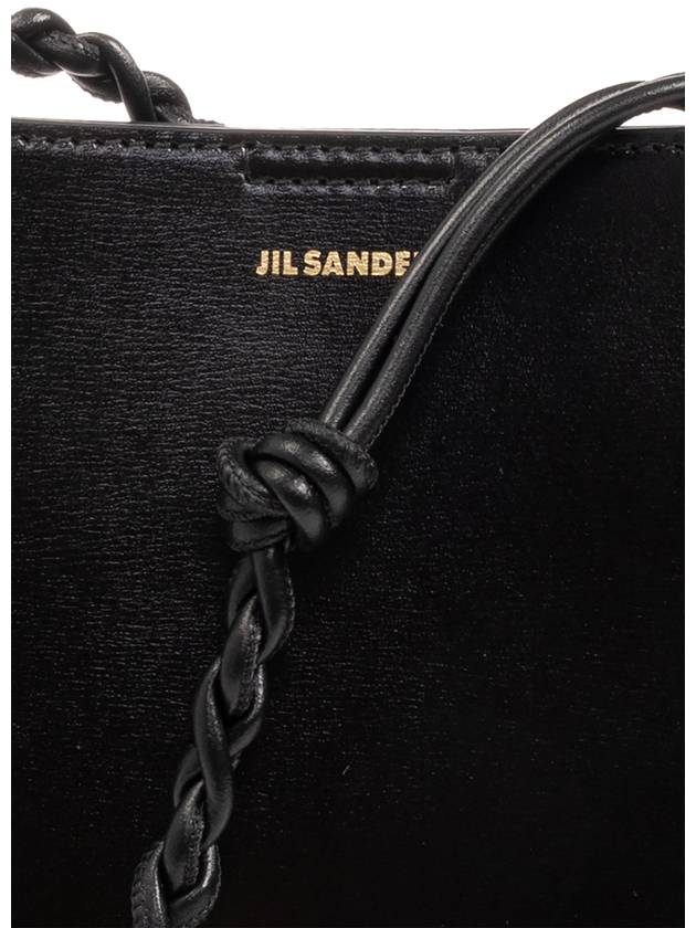 Tangle Ring Small Leather Cross Bag Black - JIL SANDER - BALAAN 7