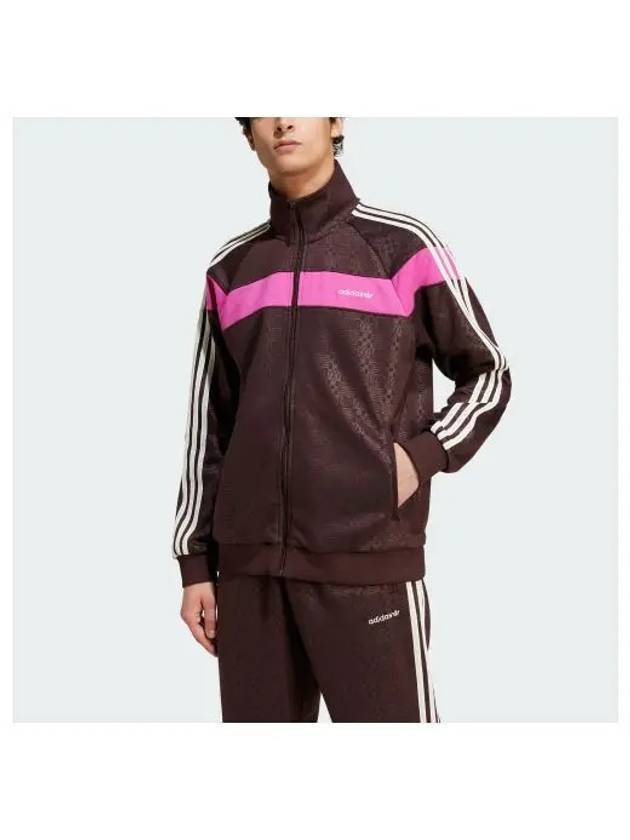 80s Premium Embossed 3-Stripes Track Jacket Shadow Brown - ADIDAS - BALAAN 1