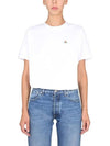 Chest ORB Logo Short Sleeve T-Shirt White - VIVIENNE WESTWOOD - BALAAN 3