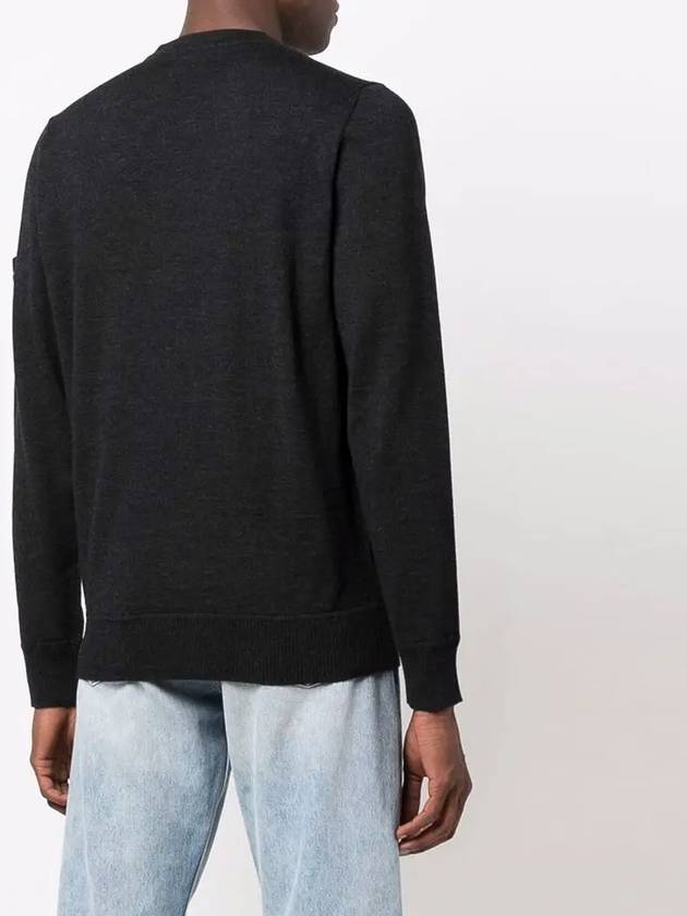 Light Wool Crewneck Knit Top Charcoal - STONE ISLAND - BALAAN 4