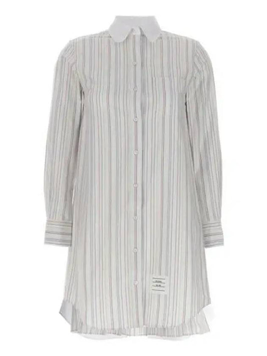 Pleated back stripe Oxford dress FDSD95C F0272 996 - THOM BROWNE - BALAAN 2