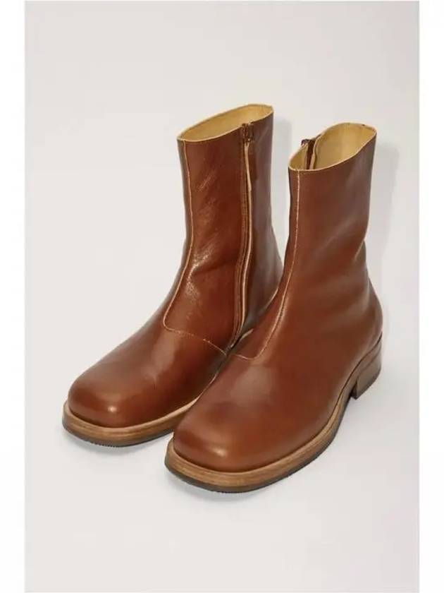 Camion Leather Ankle Boots Cognac Brown - OUR LEGACY - BALAAN 9