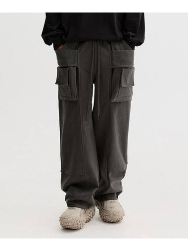 Utility wide string work pants charcoal - THEN OUR - BALAAN 1