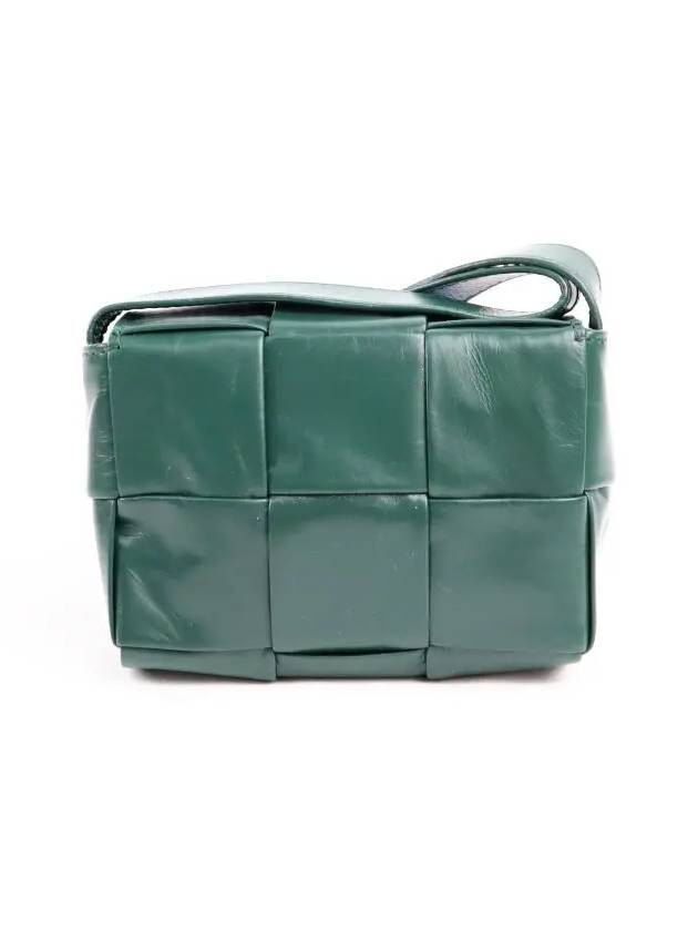 Cassette Small Leather Cross Bag Green - BOTTEGA VENETA - BALAAN 4