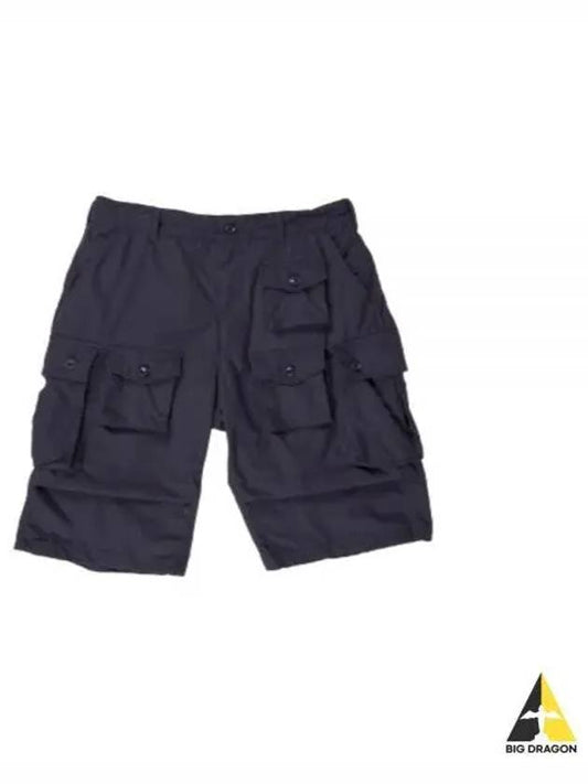 FA Short A Dk Navy Cotton Ripstop 24S1E004 OR277 CT114 Shorts - ENGINEERED GARMENTS - BALAAN 1