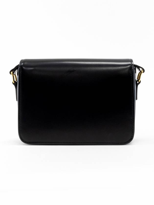 Teen Triomphe Shiny Calfskin Cross Bag Black - CELINE - BALAAN 5