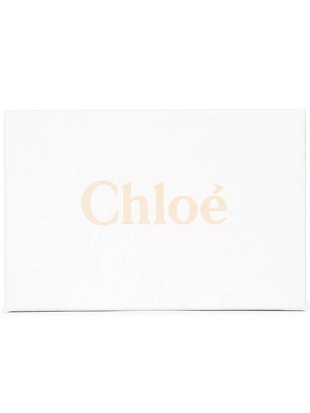 Alphabet Grain Leather Flap Small Half Wallet Grey - CHLOE - BALAAN 10