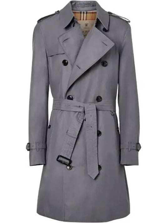 Chelsea Heritage Midi Trench Coat Grey - BURBERRY - BALAAN 1