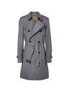 Chelsea Heritage Midi Trench Coat Grey - BURBERRY - BALAAN 1