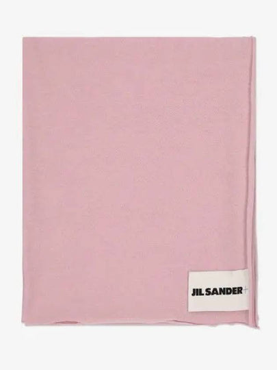 Logo Patch Cashmere Scarf Pink - JIL SANDER - BALAAN 2