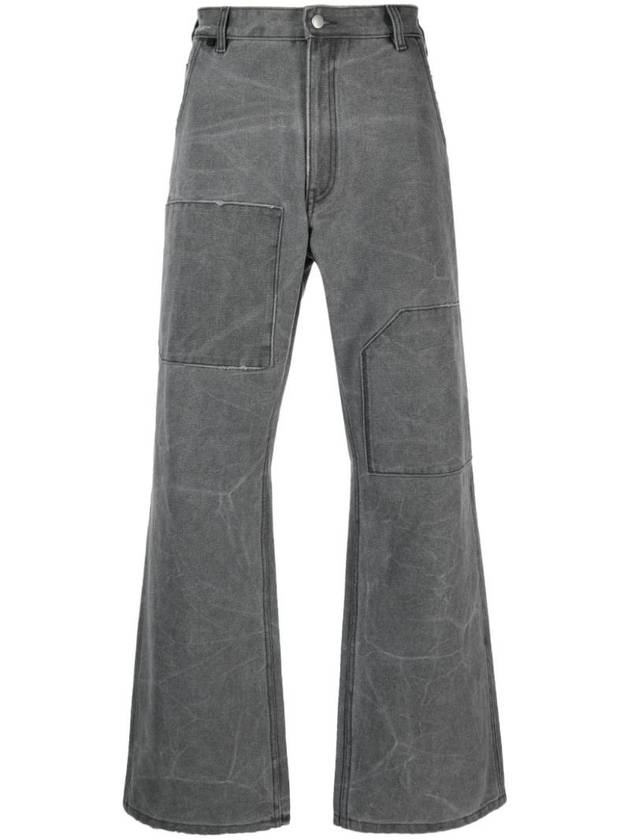 Patch Canvas Straight Pants Carbon Grey - ACNE STUDIOS - BALAAN 1