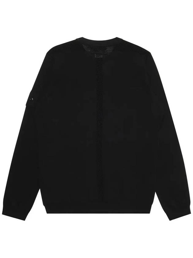 Men's Shadow Lens Wappen Knit Top Black - STONE ISLAND - BALAAN 4