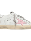 Women's Superstar Silver Heel Tab Pink Star Low Top Sneakers White - GOLDEN GOOSE - BALAAN 4