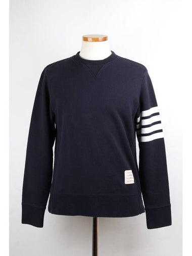 Diagonal armband sweatshirt navy 3 100 - THOM BROWNE - BALAAN 1