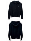 Triomphe Loose Cotton Cashmere Hoodie Black - CELINE - BALAAN 5