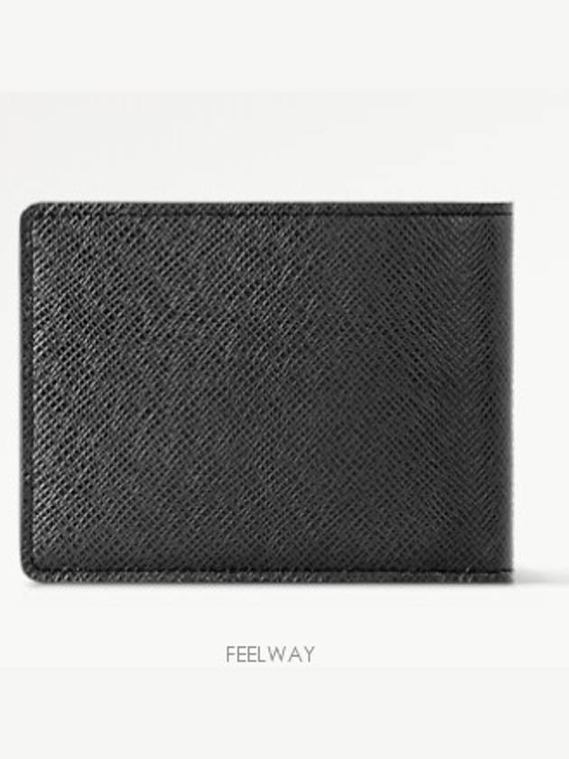 Multiple Taiga Leather Half Wallet Black - LOUIS VUITTON - BALAAN 6