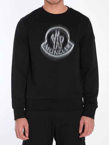 Blurred Logo Sweatshirt - MONCLER - BALAAN 1