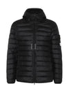 Loom Woven Chambers R-Nylon Down-TC Light Hoodie Down Jacket Black - STONE ISLAND - BALAAN 2