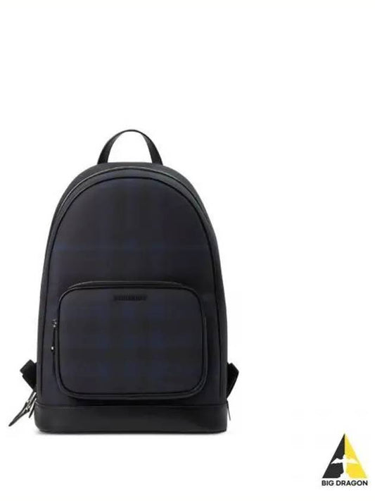 Rocco Check Print Backpack Navy - BURBERRY - BALAAN 2