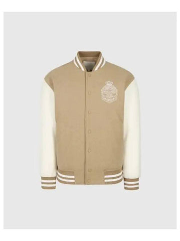 TRAVISMATHEW Men s Signature Varsity Jacket Beige - TRAVIS SCOTT - BALAAN 1