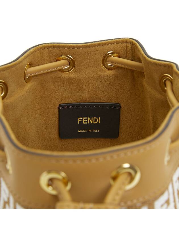 Mon Tresor Raffia Small Bucket Bag White - FENDI - BALAAN 10