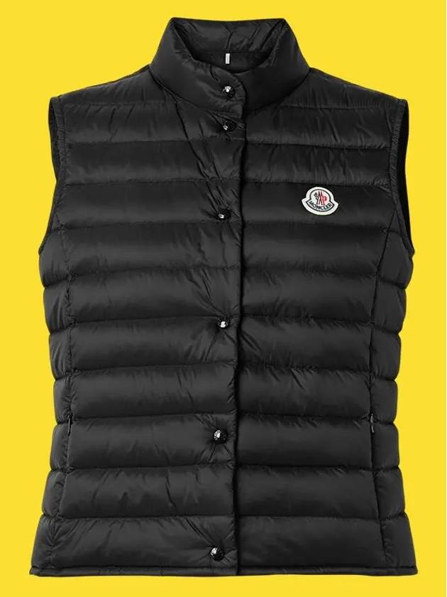 Liane Logo Patch Down Vest Black - MONCLER - BALAAN 10