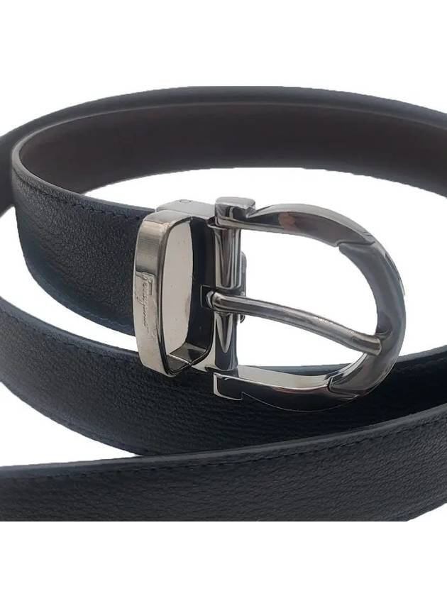 Ferragamo Gancini double sided belt 67 0130 0752686 - SALVATORE FERRAGAMO - BALAAN 3