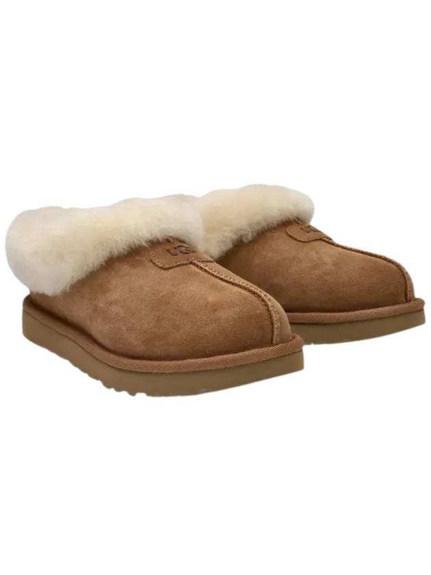 Tazzette Fur Collar Suede Slip-On Chestnut - UGG - BALAAN 4