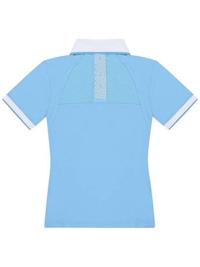 C23MTS021W Knit Point Polo T-Shirt Sky blue - CHUCUCHU - BALAAN 2