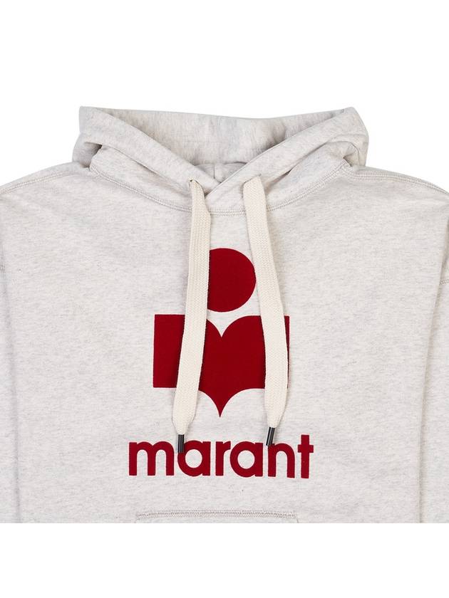 Mansel Logo Cotton Hoodie Ecru - ISABEL MARANT - BALAAN 4