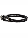 Medusa gunmetal Medusa head leather double strap bracelet - VERSACE - BALAAN 3