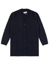 V Neck Wool Long Cardigan Navy - MAISON MARGIELA - BALAAN 2