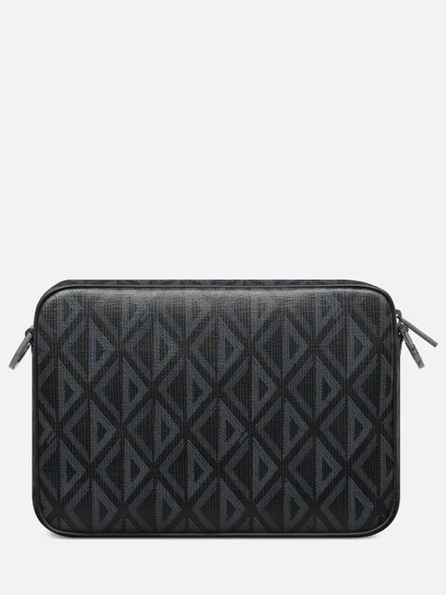 CD Diamond Triple Saddle Pouch Cross Bag Black - DIOR - BALAAN 3