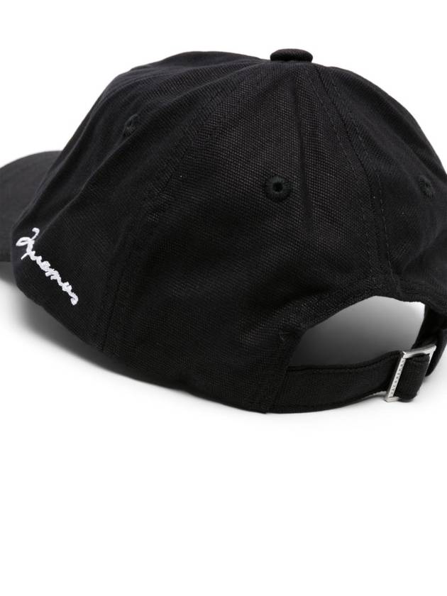 La Casquette Jacquemus Signature Ball Cap Black - JACQUEMUS - BALAAN 3