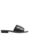 Double G Matelasse Slippers Black - GUCCI - BALAAN 2