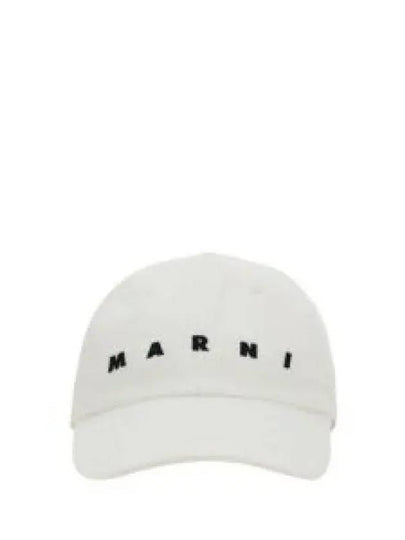 Embroidered Logo Ball Cap White - MARNI - BALAAN 2