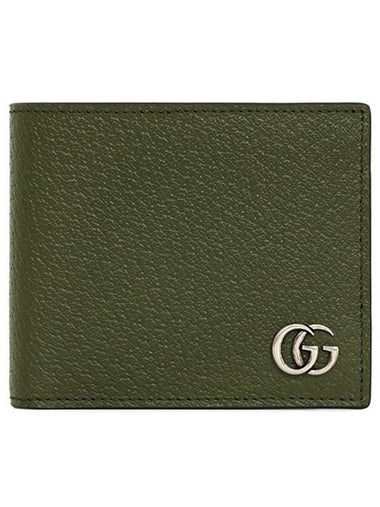 GG Marmont Leather Half Wallet Forest Green - GUCCI - BALAAN 1