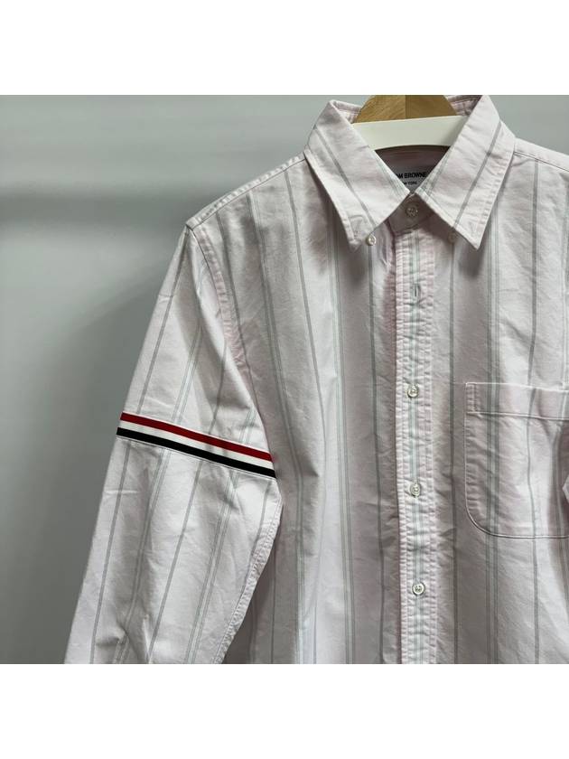 Oxford Armband Stripe Long Sleeve Shirt Light Pink - THOM BROWNE - BALAAN 3