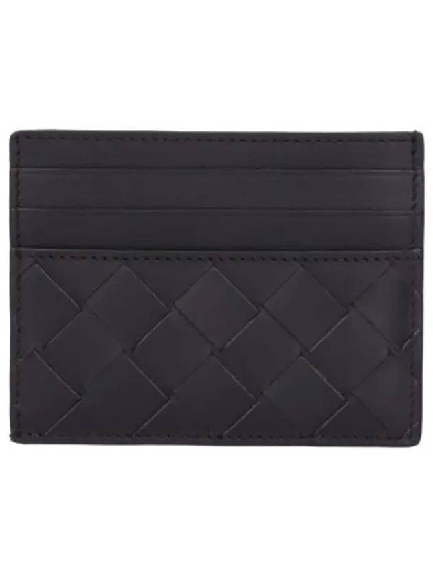 Intrecciato card case dark brown wallet - BOTTEGA VENETA - BALAAN 1