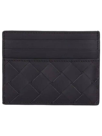 Intrecciato card case dark brown wallet - BOTTEGA VENETA - BALAAN 1